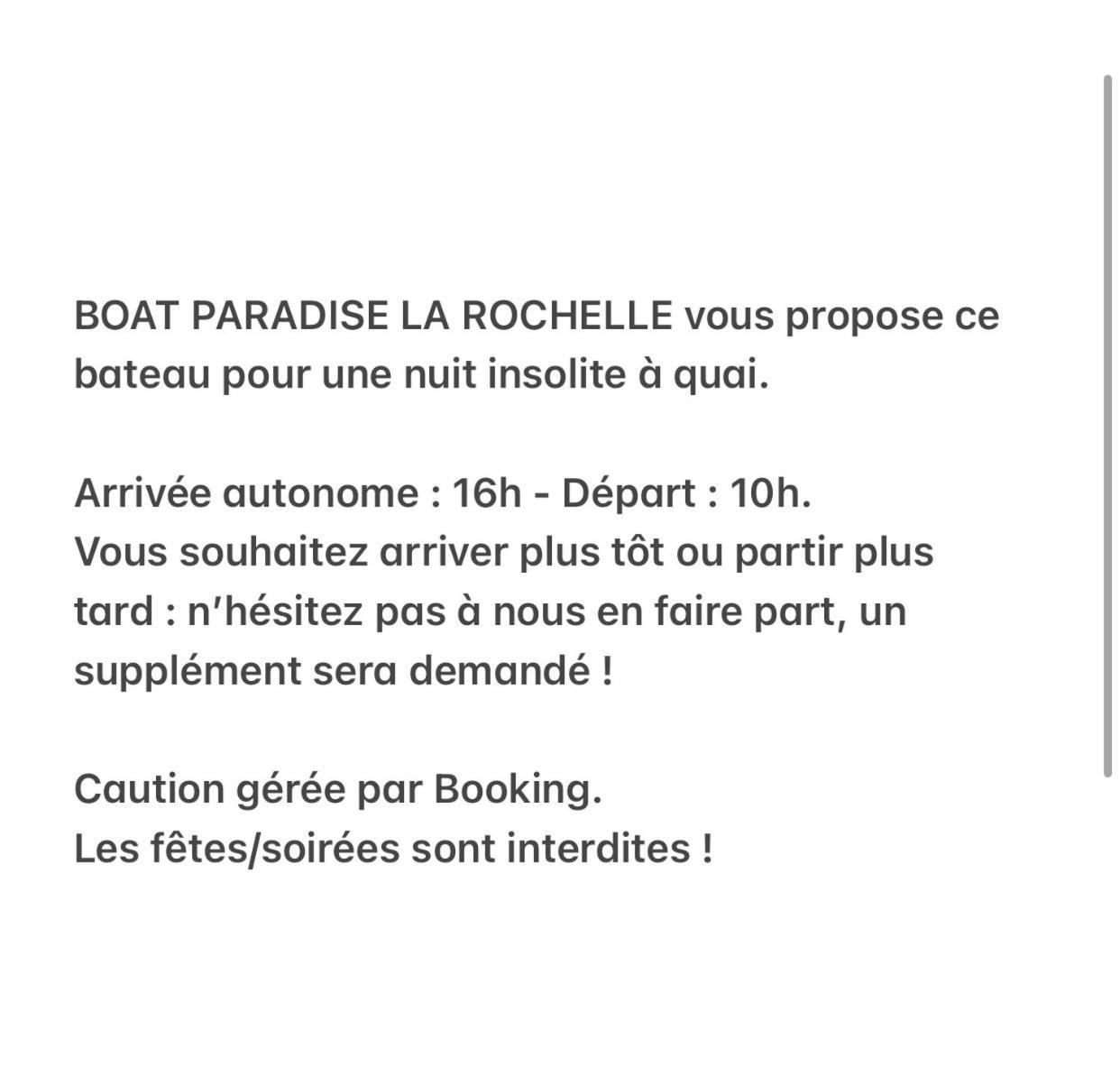 Nuit Insolite Sur Un Bateau Linge Et Menage Inclus - Boat Paradise La Rochelle 拉罗歇尔 外观 照片
